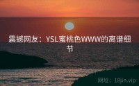 震撼网友：YSL蜜桃色WWW的离谱细节