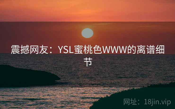 震撼网友：YSL蜜桃色WWW的离谱细节